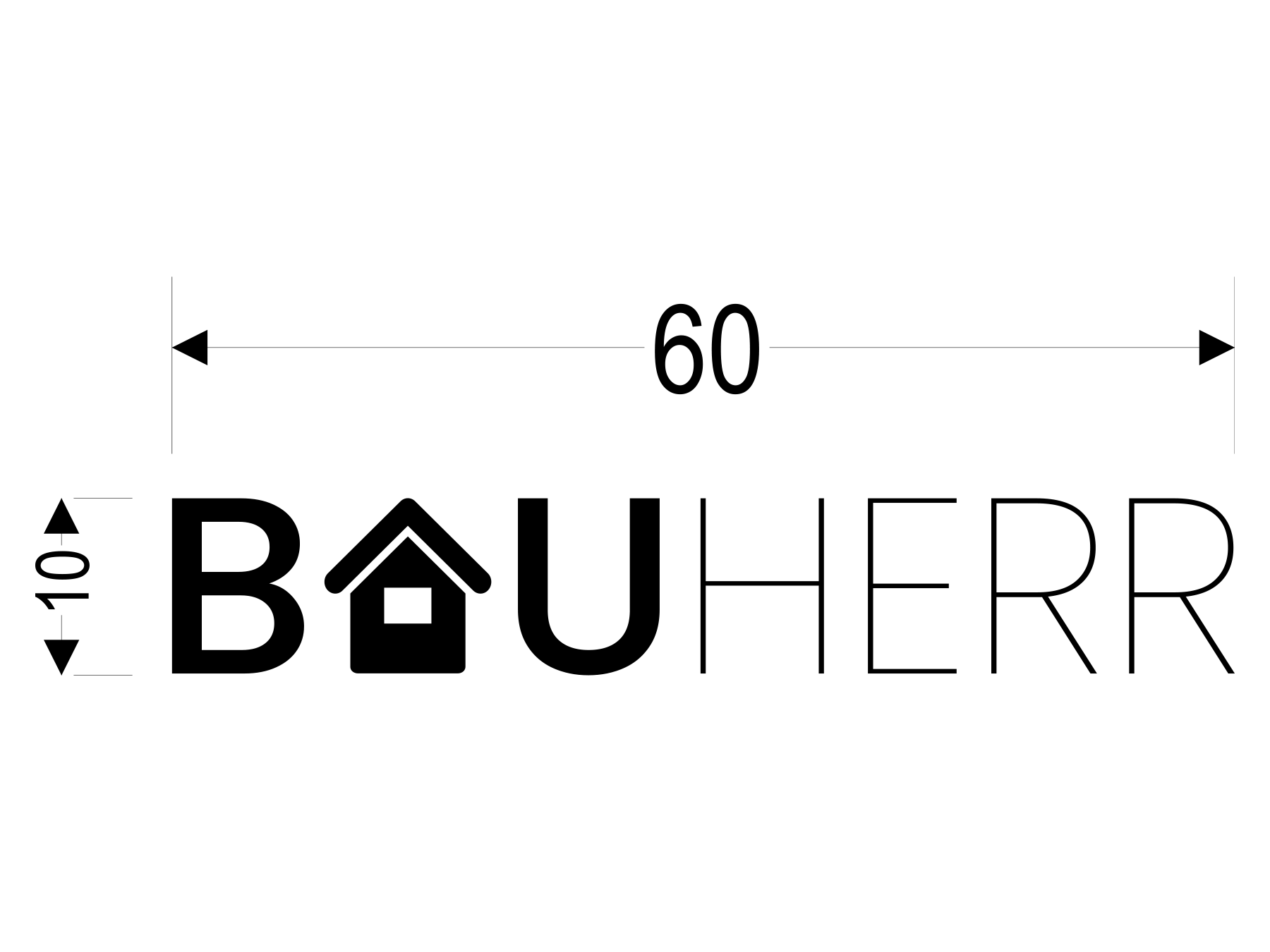 BAUHERR schwarz | Kleiner Transferdruck
