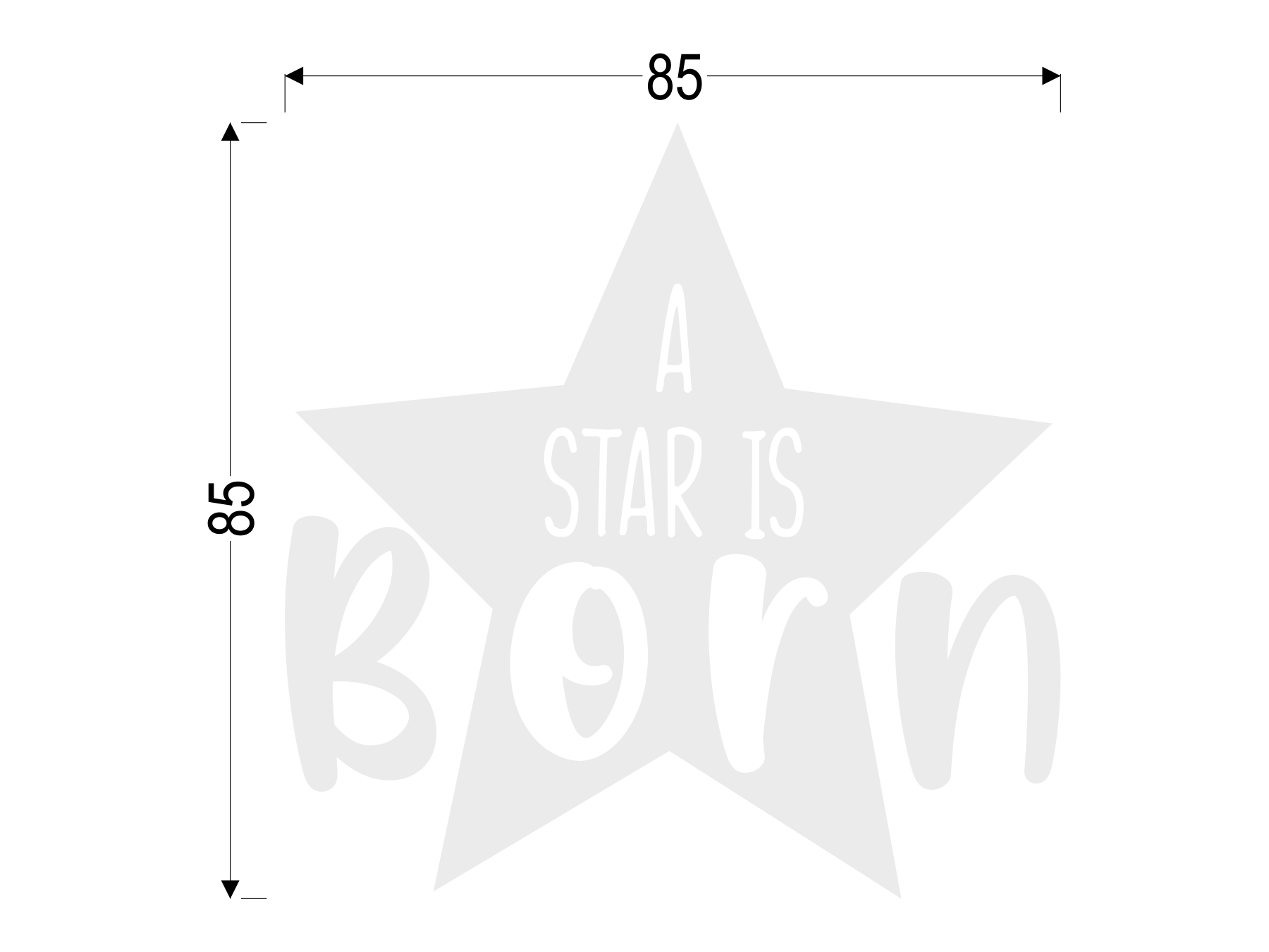 A STAR IS Born weiß | Normaler Transferdruck