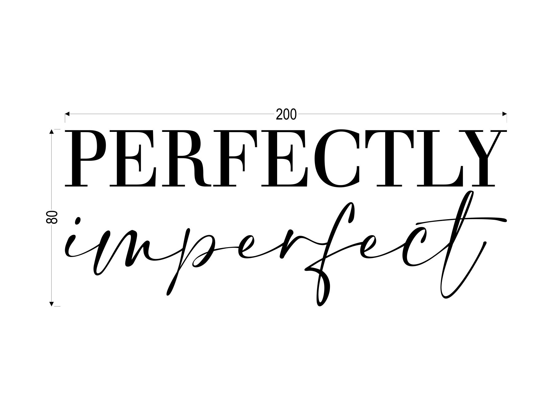 PERFECTLY imperfect schwarz | Normaler Transferdruck