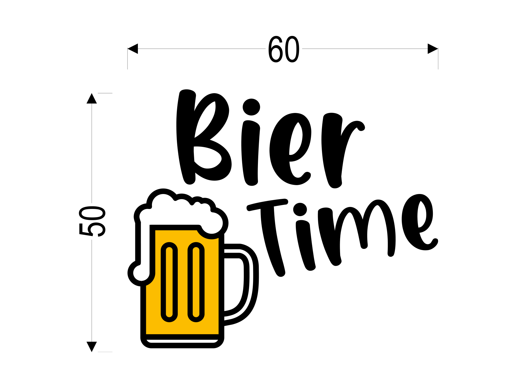 Bier Time | Kleiner Transferdruck