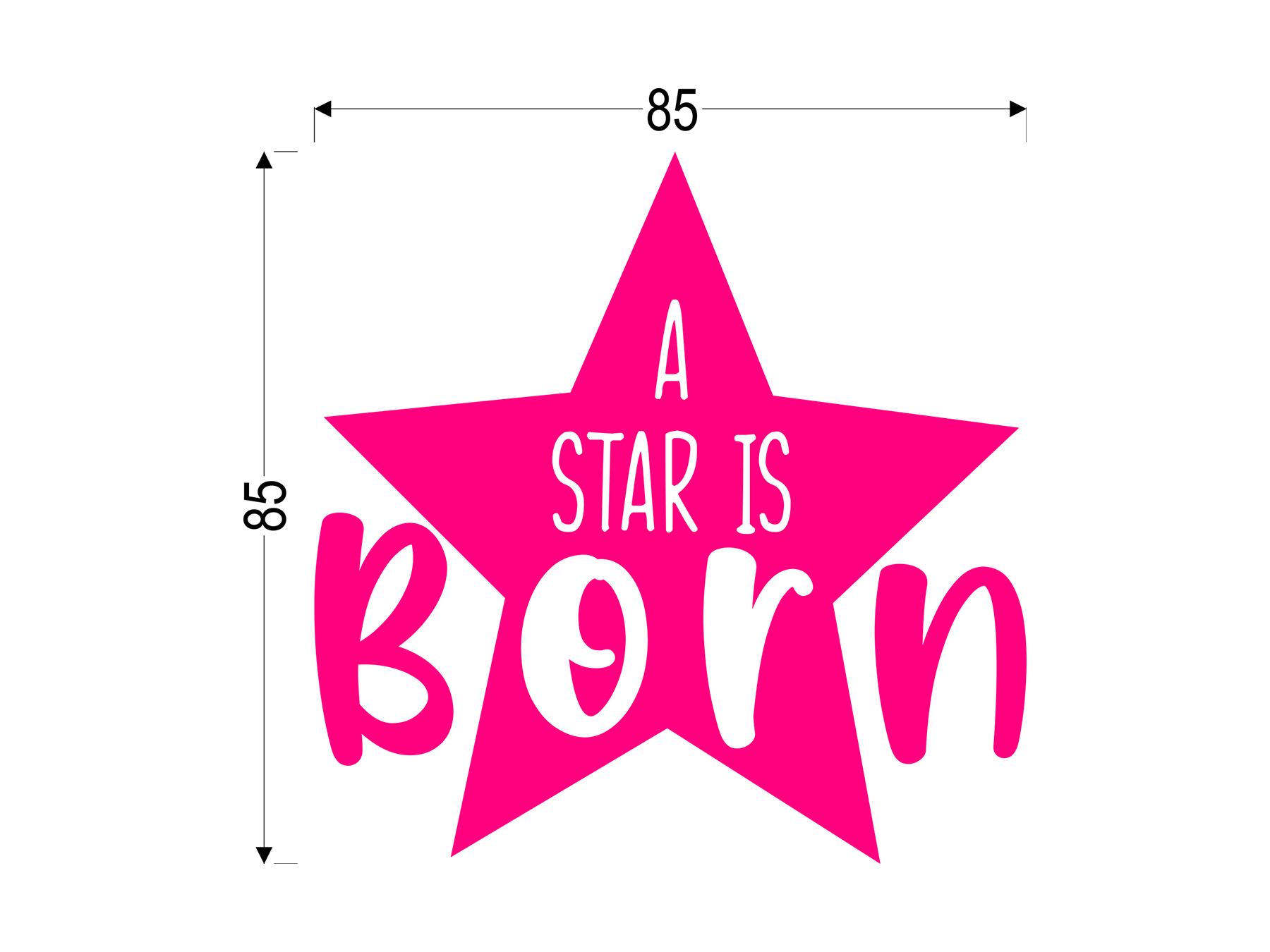 A STAR IS Born schwarz | Normaler Transferdruck