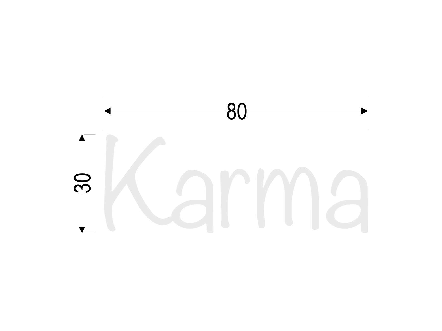 Karma weiß | Kleiner Transferdruck