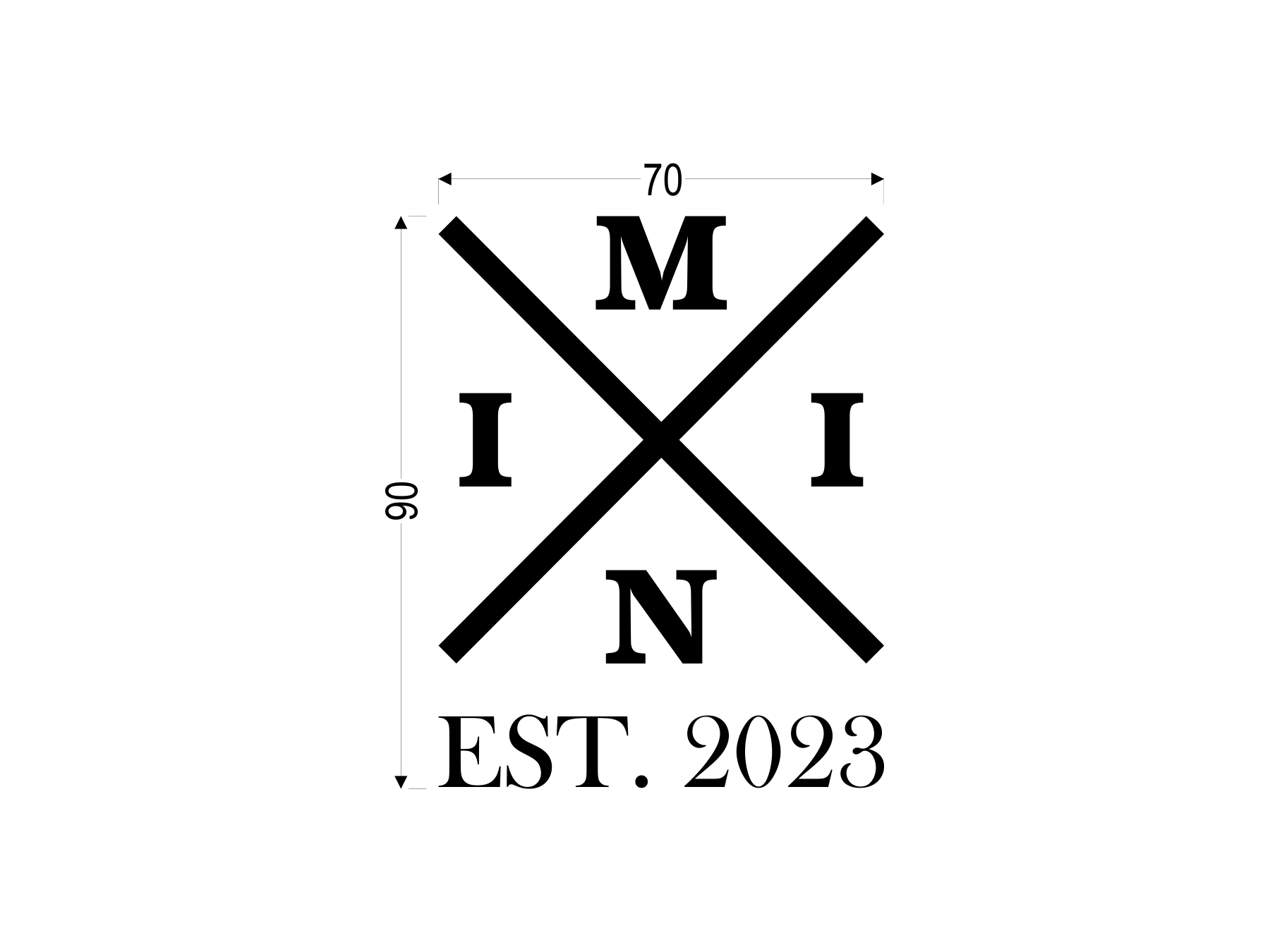 MINI 2023 schwarz | Kleiner Transferdruck